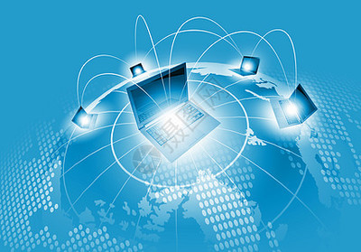 網(wǎng)絡(luò)筆記本電腦的世界背景聯(lián)系與合作